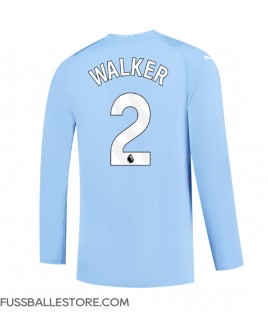 Günstige Manchester City Kyle Walker #2 Heimtrikot 2023-24 Langarm